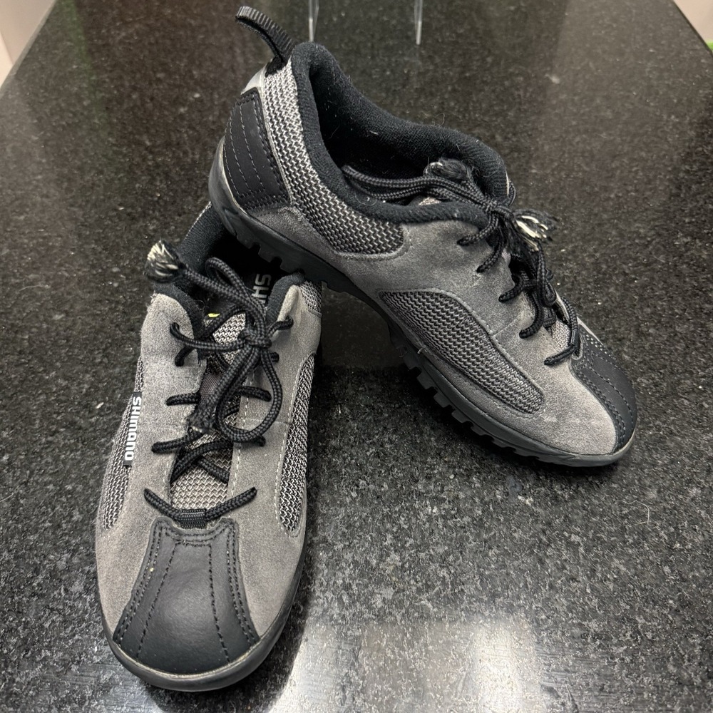 Shimano SH-MT20D Cycling Shoes Mens 6 EU 39 Grey Suede SPD Cleats Mountain Bike